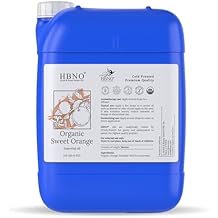 HBNO Organic Orange Oil - 8.8 lbs (4kg) - Ideal for Diffusers, Cleaning Agents, Deodorizers, and Flavoring Agents.