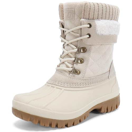 STQ Womens Duck Boots Waterproof Winter Snow Boot Warm Cozy for Cold Weather Non Slip