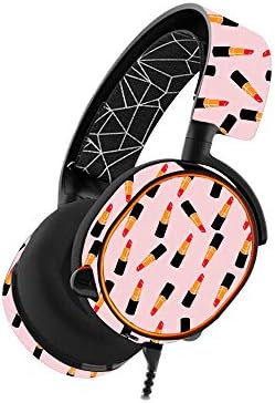 MightySkins Skin Compatible with SteelSeries Arctis 5 Gaming Headset - Lipstick Pattern | Protective, Durable, and Unique Vinyl wrap Cover | Easy to Apply, Remove, and Change Styles | Made in The USA