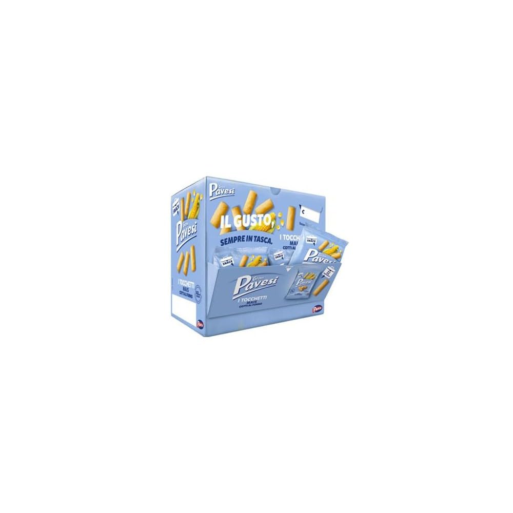Gran Pavesi Tocchetti di mais corn pieces 6 x displays with 32 bags of 32 g + Italian Gourmet polpa 400 g
