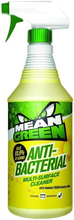Mean Green Anti-Bacterial Multi-Surface Cleaner Lemon Scented, clear, 32 Fl Oz (Pack of 1), 40002