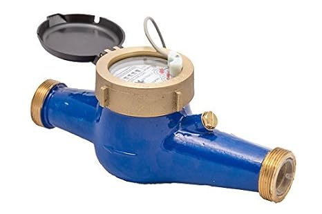 PRM 1-1/4" Brass Water Meter with Pulse Output Commercial Multi-Jet Flow Meter for Smart Irrigation, Remote Submetering, Agriculture & BMS Integration