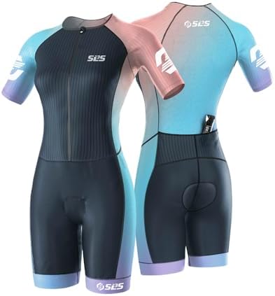 SLS3 Triathlon Suits Women Elite Aero Sleeved Tri Suit Women, Trisuit, Quick-Dry, Italian Chamois, Ready for Any Distance
