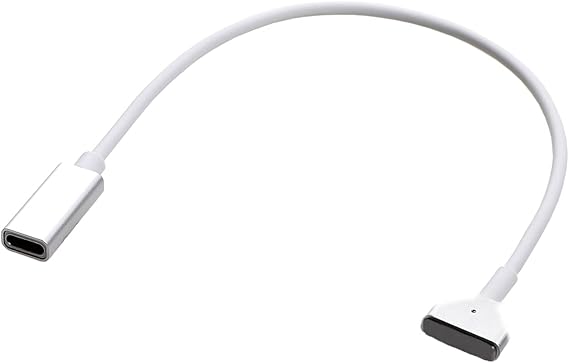 Charge Converter 85W Output, USB C Female to Magnetic 2 T Tip Charging Cable Compatible with Mac Book (2012-2016) air 11'' 13''/ Pro 13'' 15''