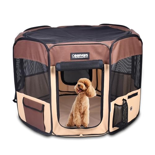 JESPET Pet Dog Playpens 36, 45 & 61 Portable Soft Dog Exercise Pen Kennel with Carry Bag for Puppy Cats Kittens Rabbits, IndoorOutdoor Use