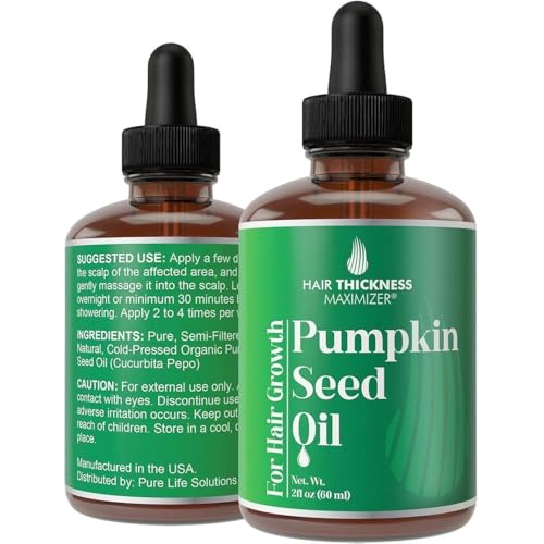 Pumpkin Seed Oil for Hair Growth. Strengthens & Hydrates Thinning, Dry Hair for a Healthier-Looking Scalp. For Women & Men Vegan & Unscented 2oz Serum