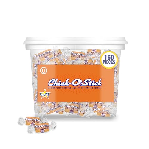 Atkinsons Chick-O-Stick Nuggets Peanut Butter Coconut Bite Size Candy 160ct Tub