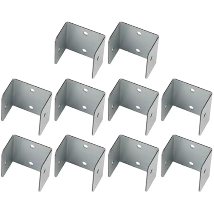 Fence Clamp 10PCS Fencing Projects Timber Post Fasteners Fence Panel Clips Outdoor Installation High Compatibility Secure Grip for Securing Fence Rails,Posts,Panels,etc.32mm