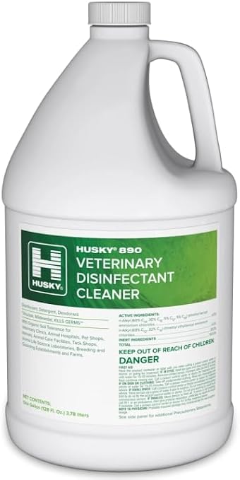 Husky Veterinary Disinfectant Cleaner for Animal Care Facilities 1 gal *Kills Canine Parvovirus, Canine Distemper Virus, Bordetella (kennel cough) and Staph*