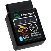 Car OBD2 Bluetooth Diagnostic Tool, Convenient Reset and Clear Fault Codes Device, Engine Light Eliminates Scanner, Universal for iOS & Android & Windows (Black)