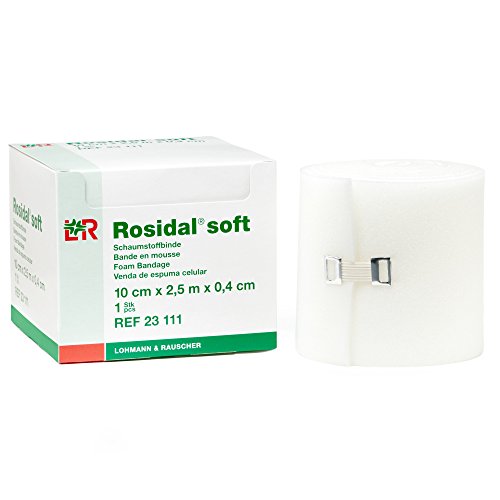 Rosidal Soft Foam Padding, Foam Dressing & Lymphedema Padding for Compression Distribution, 10cm x .4cm x 2.5m 4 Wide x .16 Thick x 2.7yds., Sold Individually