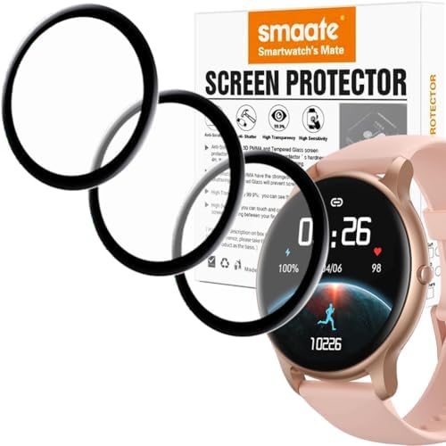 3D Screen Protector Compatible with Parsonver SR1 1.32 Round Smart Watch, 3-PACK