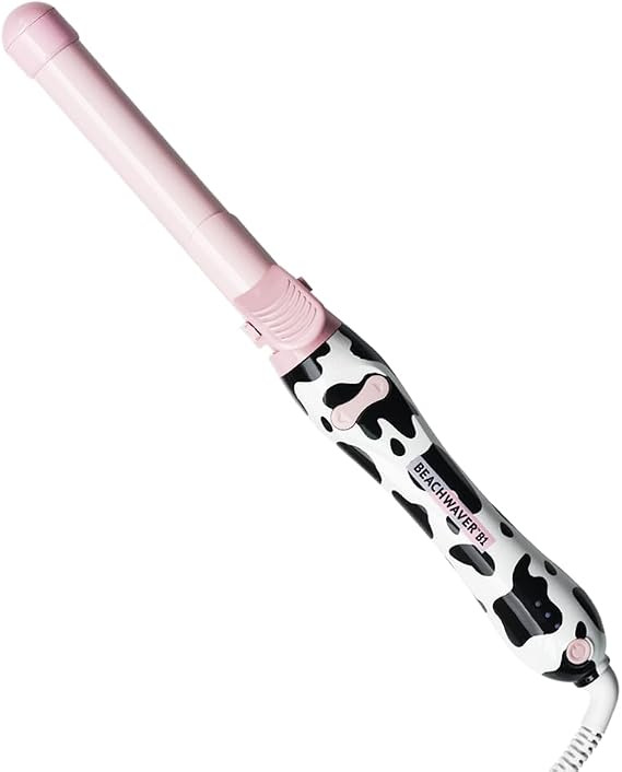 Beachwaver Co. B1 Rotating Curling Iron - Wavy West Pink | Automatic 1-Inch Ceramic Curling Iron - Most Common Barrel Size for All Hair Lengths! | Auto-Shut Off, Travel-Friendly, Dual Voltage