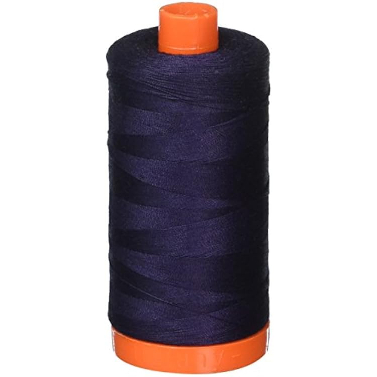 Aurifil A1050-2785 Solid 50wt 1422yds Very Dark Navy Mako Cotton Thread