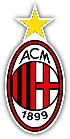 A.C. Milan FC Italy Soccer Football - Sticker Graphic - Auto, Wall, Laptop, Cell, Truck Sticker for Windows, Cars, Trucks