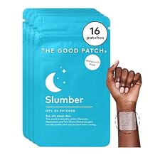 The Good Patch Slumber Sleep Patch Support, Melatonin Free, Sustained Release, Natural Patch with L-Theanine, Magnesium, Tart Cherry Extract, Plant Powered Wearable Wellness (16 Total Patches)