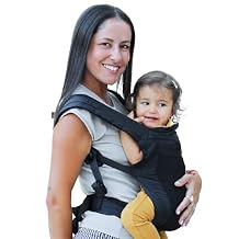 Beco Fly Lightweight Baby Carrier - Compact, Foldable & Ultralite Toddler and Baby Backpack Carrier with Carry Bag, Front & Back Carry in The Hip-Healthy M-Position (1545 lbs) - Black