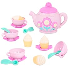 Battat Play Circle Singing Teapot Toy Food Pretend Play Kitchen Set 3+ Years(17 Pieces)