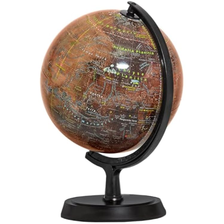 Explorer Mars Globe, 24cm9.5, R-24, Red Planet, Mars Map, Mars Atlas, Mars Poster