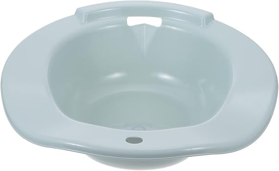 Portable Sit Bath Tub for Household Toilets, Blue PP Bowl