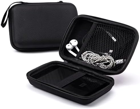 External Hard Drive Portable Carrying Case Digital Gadget Case Waterproof Black