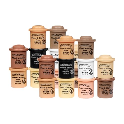 Colorations 20 Wheat & Gluten Free Colors Like Me Dough - 10 Colors 2oz Each | Non-Toxic, Play Dough, Bulk Set, Sensory Kit, Party Favors, Classroom Pack