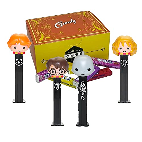 Harry Potter Pez Candy Dispensers Set - Harry Potter, Hermione Granger, Ron Weasley, And Voldemort | Harry Potter Pez Dispensers | Harry Potter Party Favors, Grab Bags | Pez Candy Refills