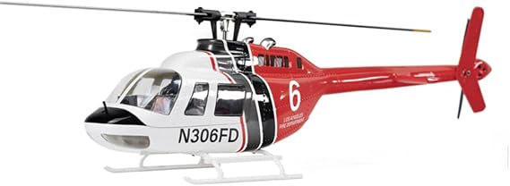 FLYWING Bell-206-V2 RC Helicopter for Adults, 470-Class 6CH Brushless RC Electric Airplane, 2.4G Remote Control Aircraft Model (PNP Version)
