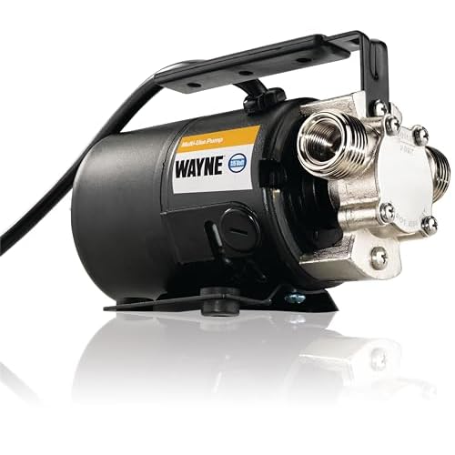 WAYNE PC2 Portable Transfer Water Pump With Suction Hose And Attachment, Black, Small, GIDDS-521200