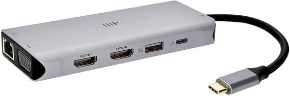 Monoprice 12-in-1 Dual-HDMI + VGA MST Triple Monitor Docking Station, 4K, 5Gbps USBA, 100 Watts PD, 3.5mm Dual Audio Jack