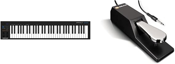 Nektar, 61-Key MIDI Controller, 61 Keys (GX61) and M-Audio SP-2 - Universal Sustain Pedal with Piano Style Action For MIDI Keyboards, Digital Pianos & More