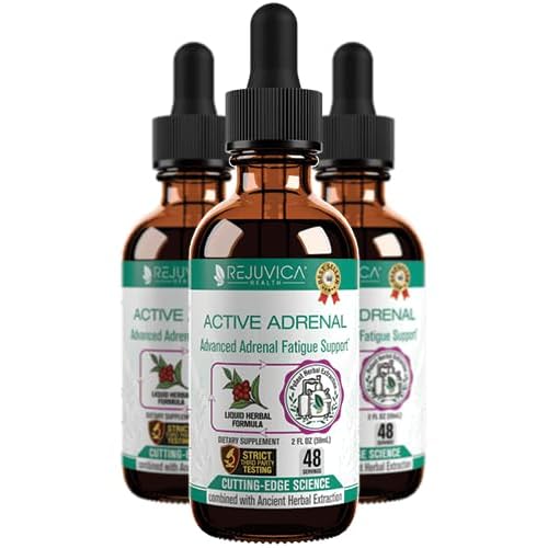 Rejuvica Health Active Adrenal - Advanced Adrenal Support Tincture - Liquid Delivery for Better Absorption - Ashwagandha, B-Vitamins, Magnesium and More
