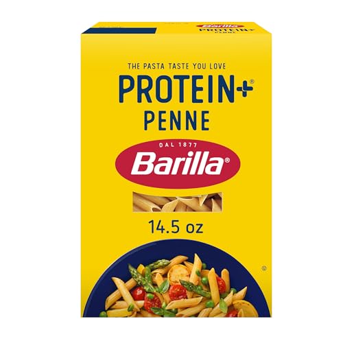 Barilla Protein Plus Penne Pasta, 14.5 Ounce - plant based - Made from Lentils, Chickpeas & Peas - Non-GMO, Kosher Certified