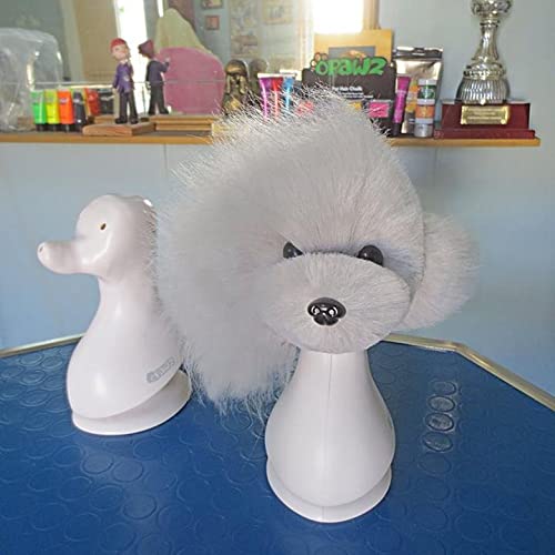 OPAWZ Model Dog Head Wig, Dog Mannequin Wig Gray, Wig Only