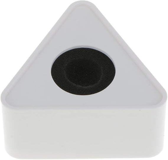 ABS Injection Molding Triangular Shaped Interview Mic Microphone Flag Station Logo - White