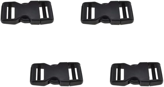SGH Pro Quick Side Release Buckles 1" Wide 4 Pack Dual Adjustable No Sewing Clips Snaps Heavy Duty Plastic Replacement for Nylon Strap Boat Cover Backpack Fanny Pack Nylon Webbing Belt Dog Collars