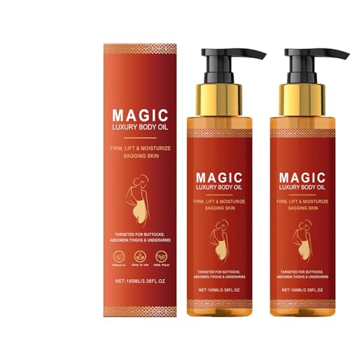 Magic Body Oil, Hydrating and Firming Skin Oil for Full Body Plumps, Tightens,After Shower Body Oil For Women,Firms Skin With Natural Ingredients, Luxury Spa Gifts - Pack of 1 3.4fl oz100ml 2