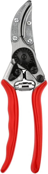 FELCO 100 Cut and Hold Pruning Shears Precision Swiss-Made Floral and Rose Shears with Stem-Gripping System Ideal for Cut Flower Harvest