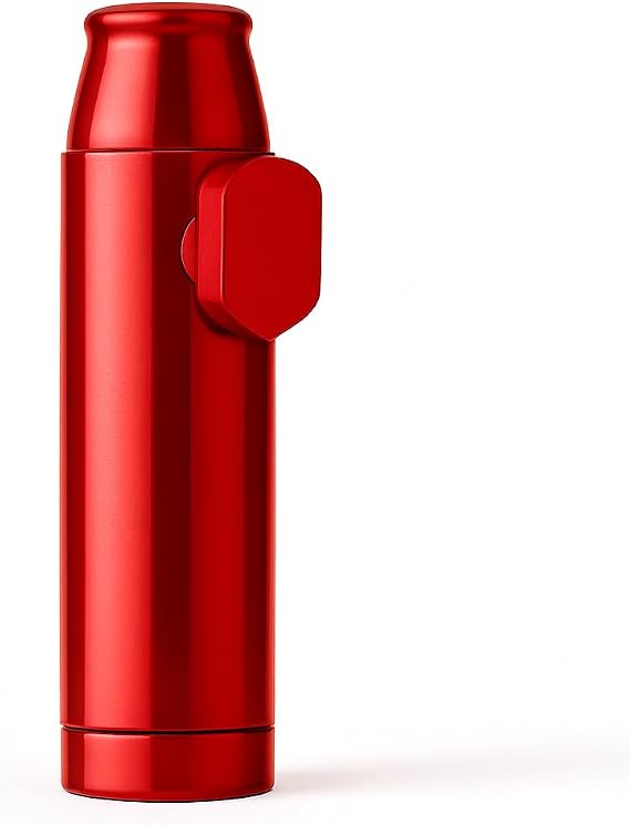 Travel Storage Metal Leak-Proof Bottle High-Capacity Portable Dispenser Pepper Shaker Bullet Style (Red-Pro)