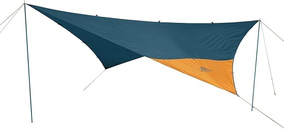 Kelty Noahs Tarp Sun Shelter and Multi-Use Awning Rainfly, Portable Canopy UV Protection, Waterproof + Durable, 3 Sizes for Customized Pitch