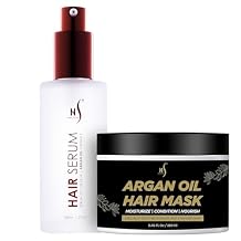 Hair Mask And Argan Oil Hair Serum Set - Deep Conditioning Mask For Soft Hair Texture - Hair Mask Serum For Frizzy Hair - Argan Oil Mask From HerStyler - Hair Care Set