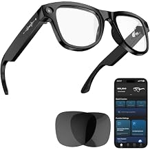 AI Smart Glasses with Camera, 8MP HD Camera Glasses for Men,Women, Bluetooth Translation Glasses with 100 Languages, Video Recording Sunglasses with Voice Assistant for Travel, Outdoor Use
