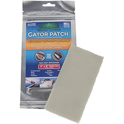 Gator Patch Fiberglass Reinforced Repair Patch - Repairs Holes, Dents & Cracks on Multiple Surfaces - DIY Prep, Peel & Stick - 3 Sizes - USA Made