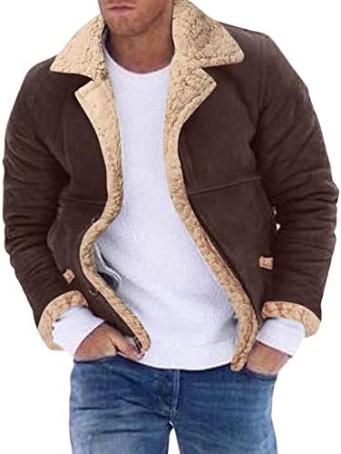 Mens Thick Thermal Winter Jacket Stand Collar Knitted Splice Sweater Coat Casual Cardigan Stylish Mens Puffer