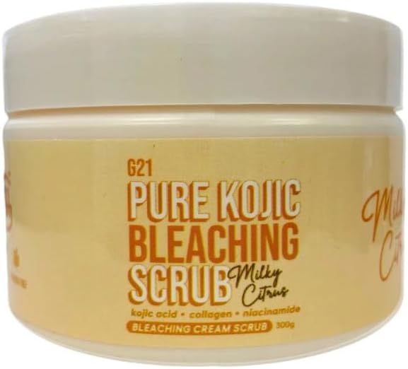 Pure Kojic Acid Brightening Face Scrub 300g – Cream Exfoliator for Smooth & Radiant Skin, Gentle Polishing Scrub for Uneven Skin Tone & Dullness