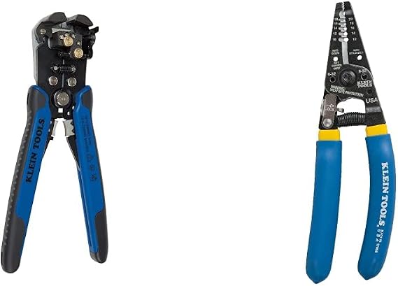 Klein Tools 11061 Wire Stripper/Wire Cutter & 11055 Wire Cutter and Wire Stripper, Stranded Wire Cutter, Solid Wire Cutter, Cuts Copper Wire