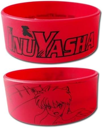 InuYasha : Logo PVC Wristband, 3", Red