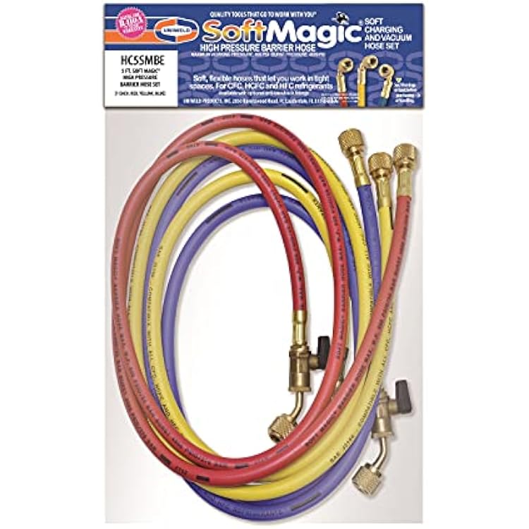Uniweld H5BVS Manifold Hoses 60in With Valve Ball FCFHCFCHFC,R410 HC5SMBE H5BVS