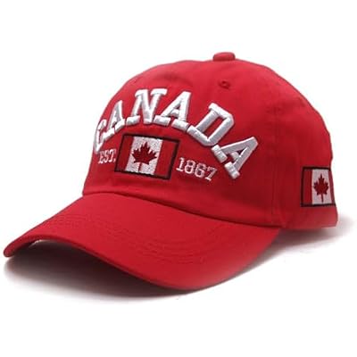 Canada Baseball Cap Canada Day Embroidered Maple Leaf Flag Adjustable Hat Stretch Cap