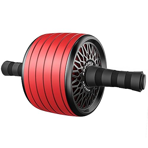 Roller Quiet Ab Wheel Roller for Core Strength Equipment for Men and Women Non- Design for Muscle Building and Endurance Training Red
